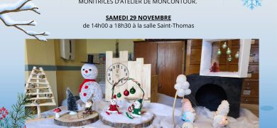 Exposition vente des créations des habitants de la Maison de Moncontour le samedi 29 novembre de 14h à 18h30